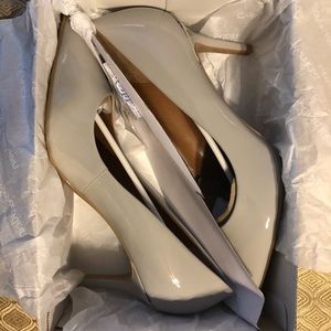 Calvin Klein Gray Patent Pumps (New in Box)